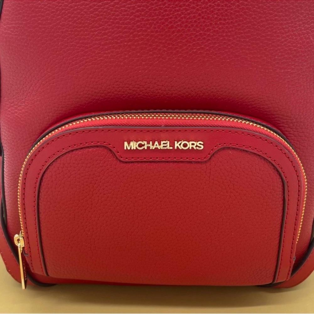 Michael Kors Medium Jaycee Backpack Red - Picture 12 of 12